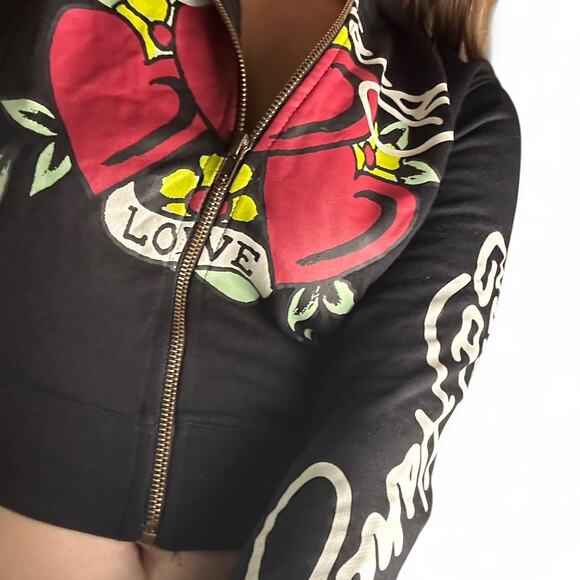 Ed hardy crop zip up - Picture 1 of 2